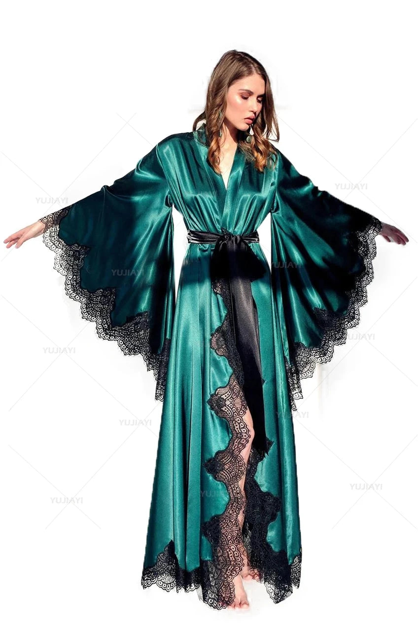 Silk Satin Kimono Robe