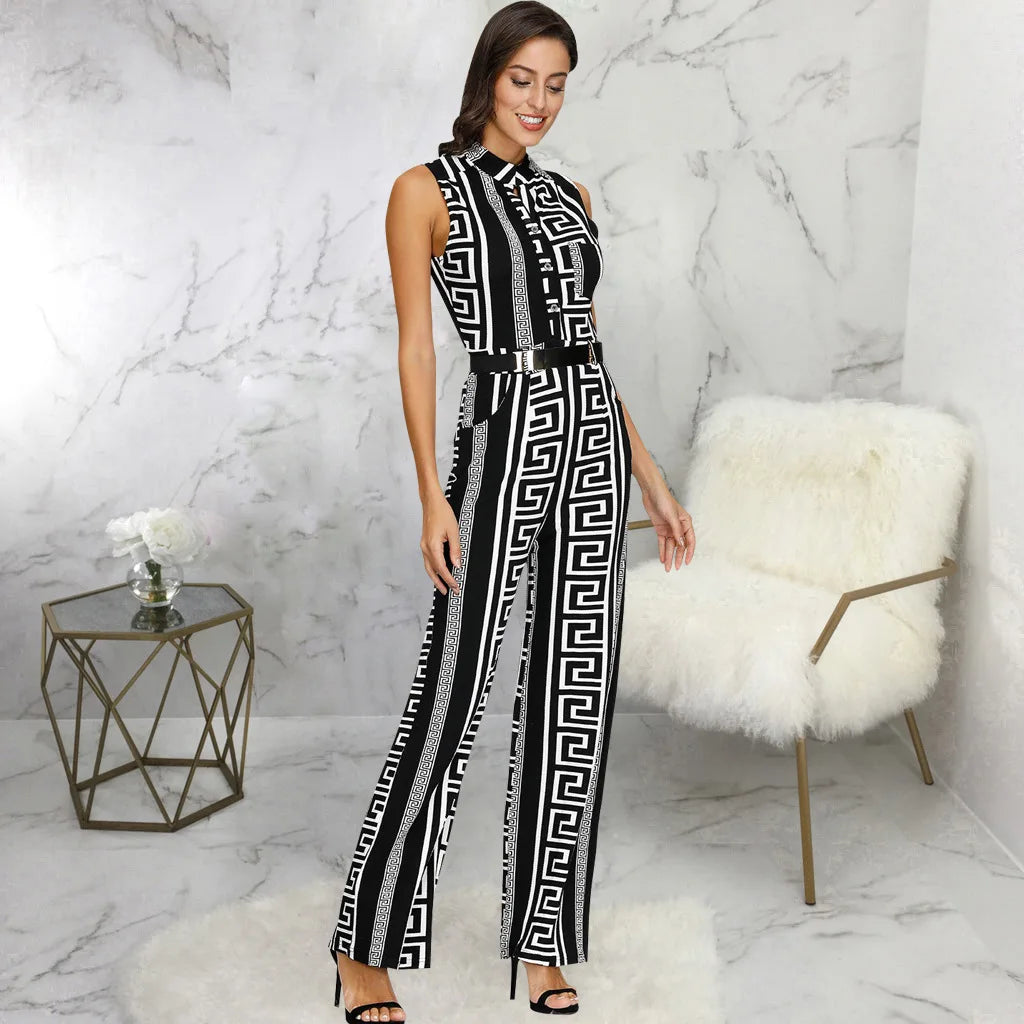 Elegant Tie-Waist Jumpsuit