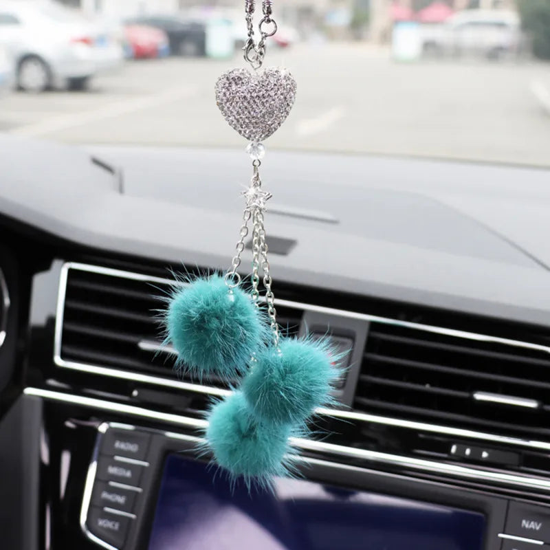 Crystal Charm Car Pendant