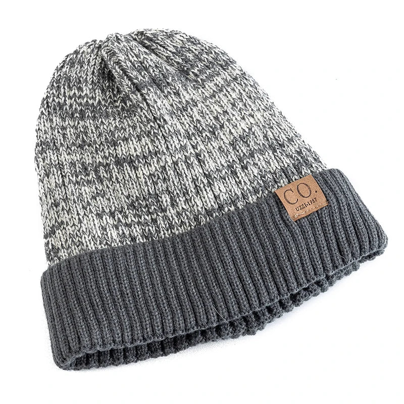 Frost Ease Two-Tone Knit Beanie