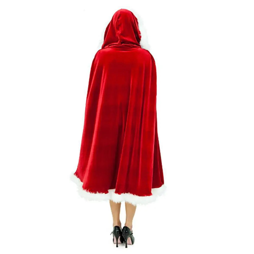 Velvet Santa Hooded Carnival Cape