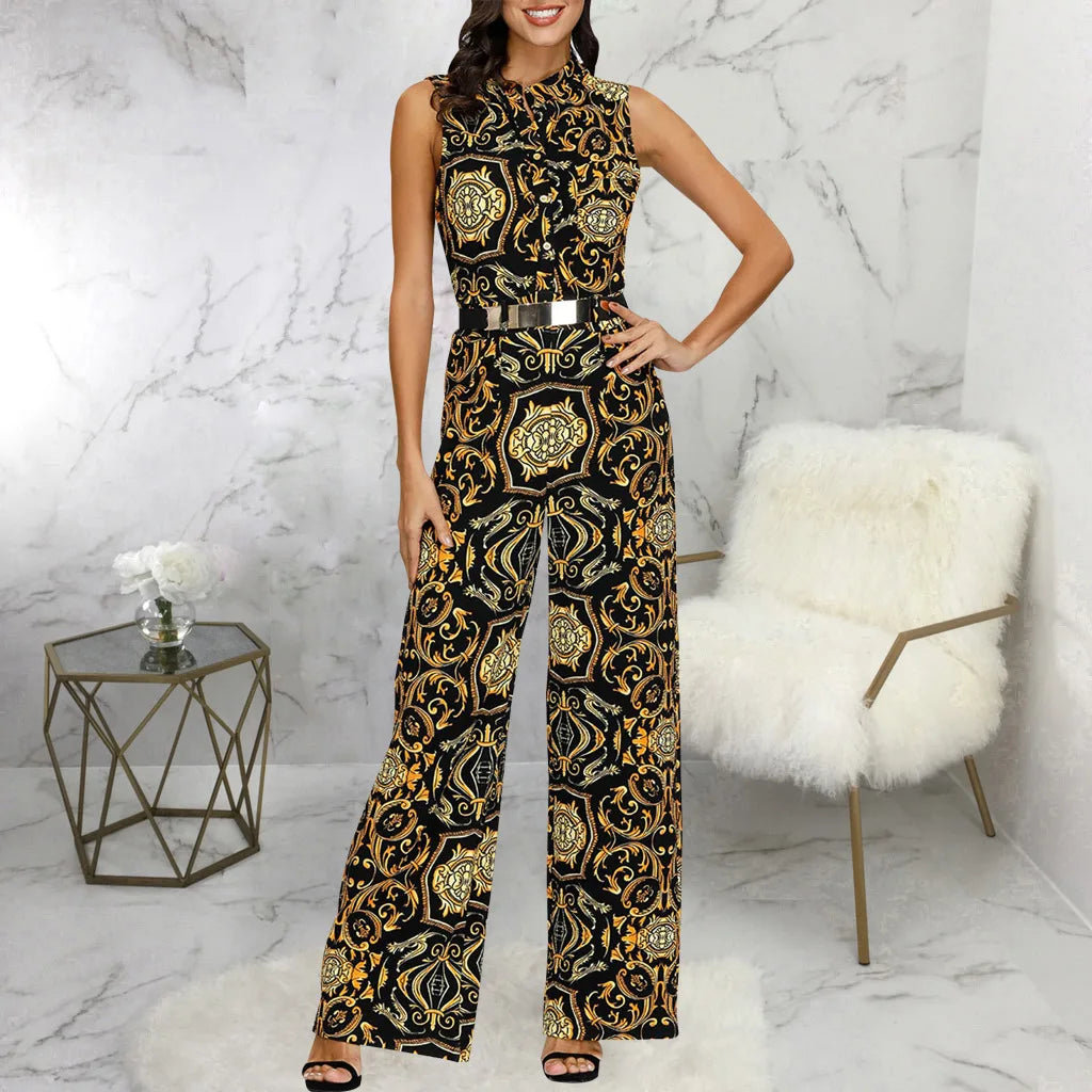 Elegant Tie-Waist Jumpsuit