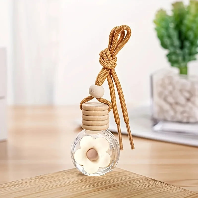 Cartoon Car Aromatherapy Glass Bottle For Mirror Pendant Dashboard Decorative Ornaments