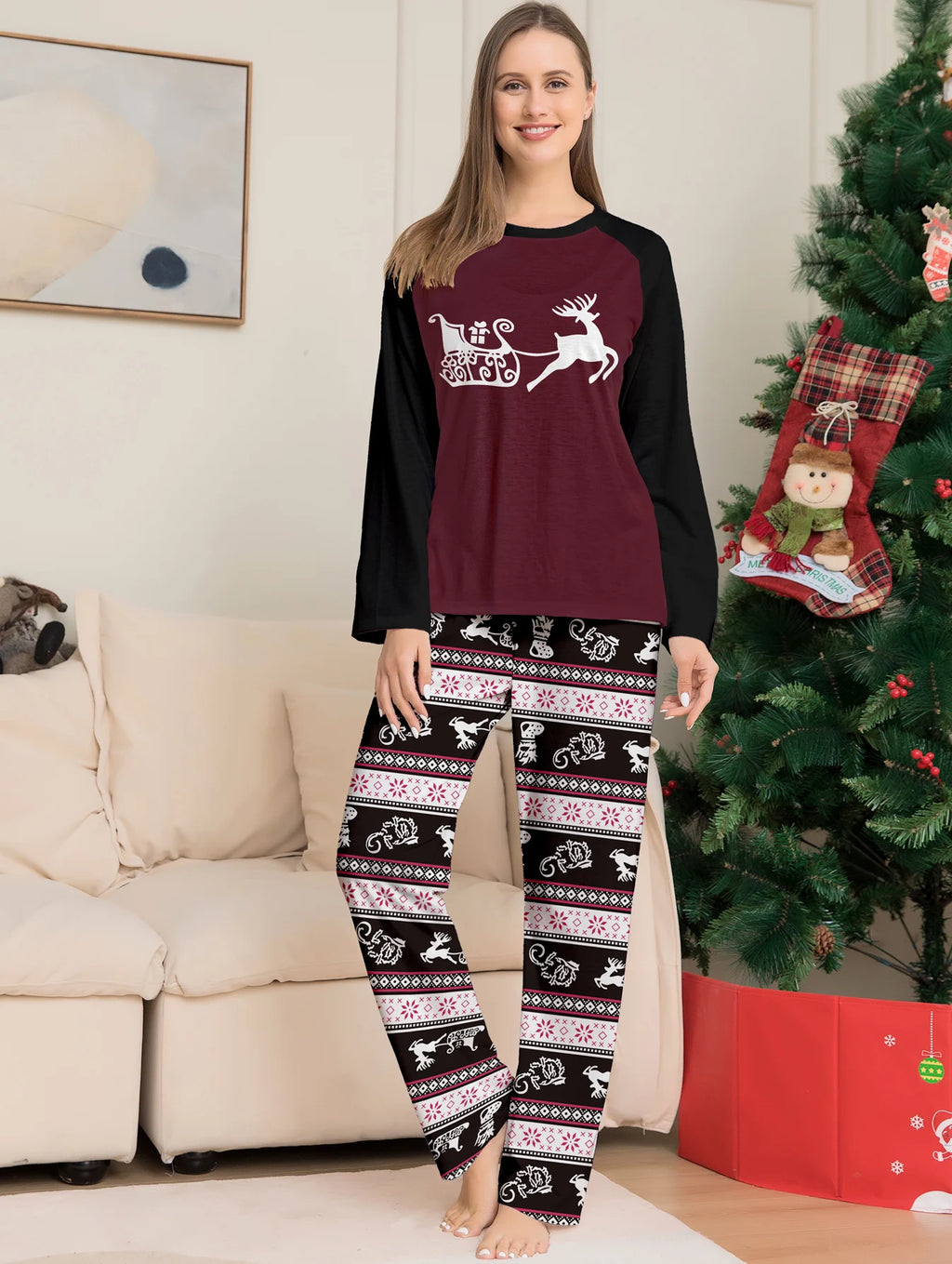 2025 Winter Family Reindeer Pajama Set