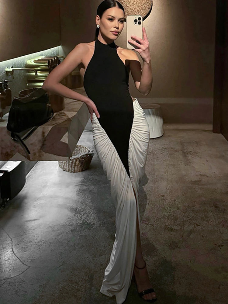 Halter Sheer Grace Maxi Dress