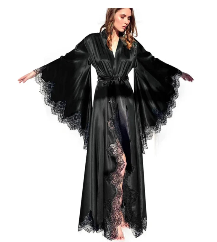 Silk Satin Kimono Robe