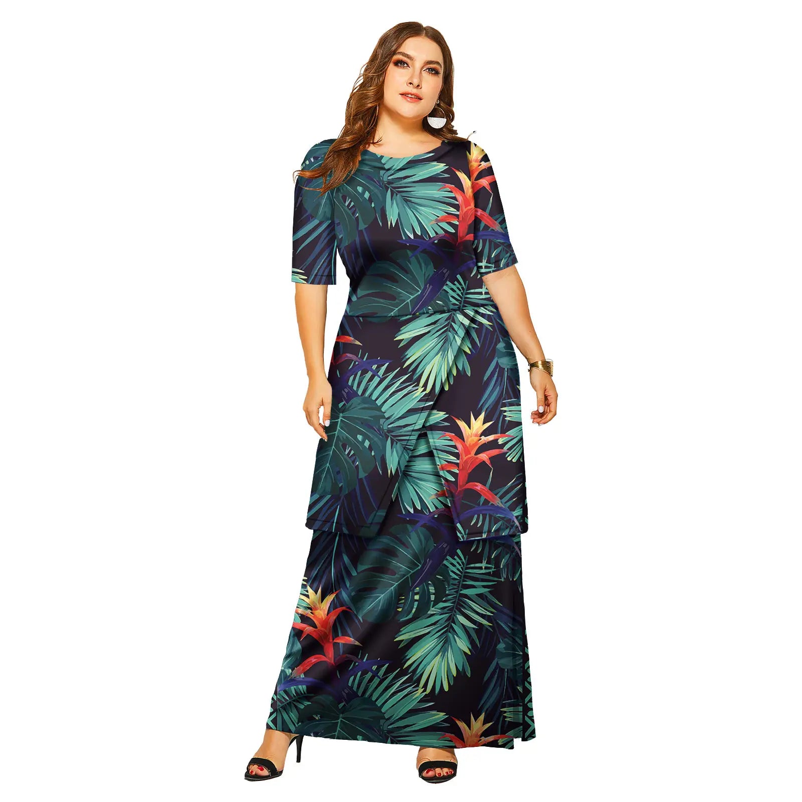 Island Grace Polynesian Maxi Set