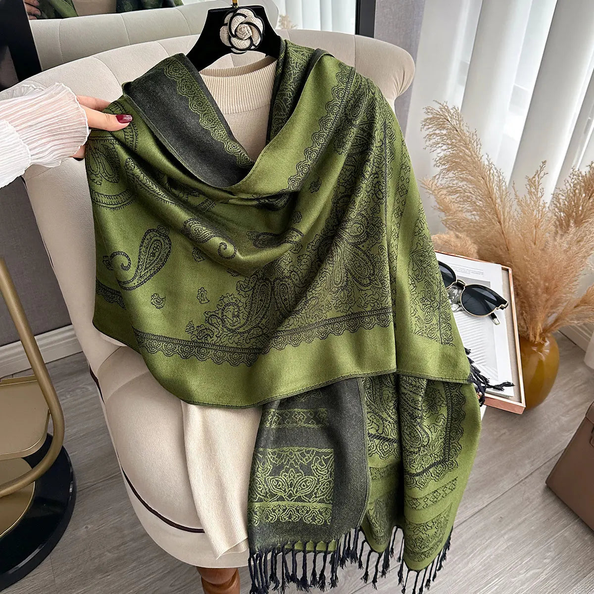Bohemian Paisley Pashmina Scarf