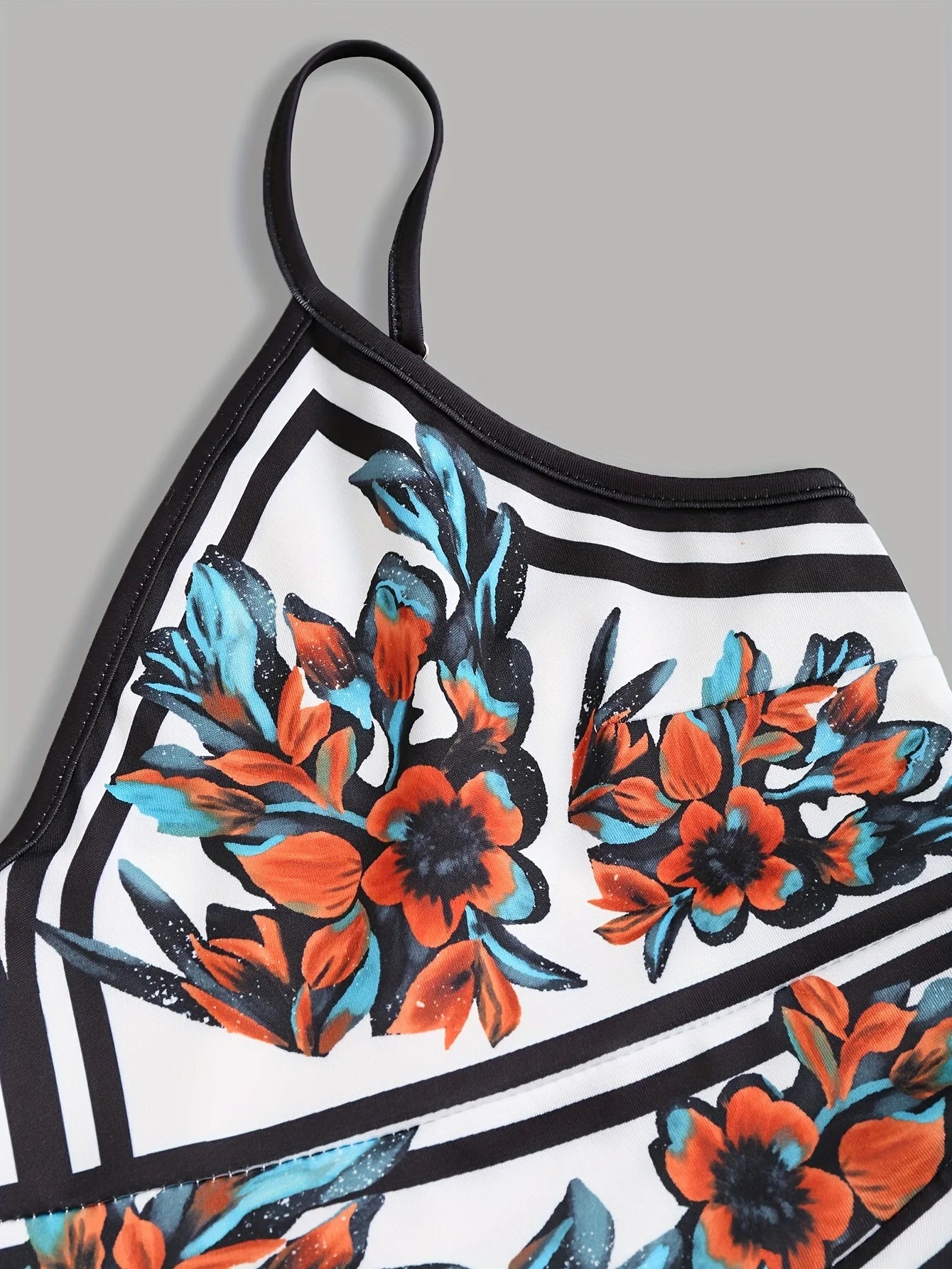 Floral Tranquility Plus-Size Sling Dress