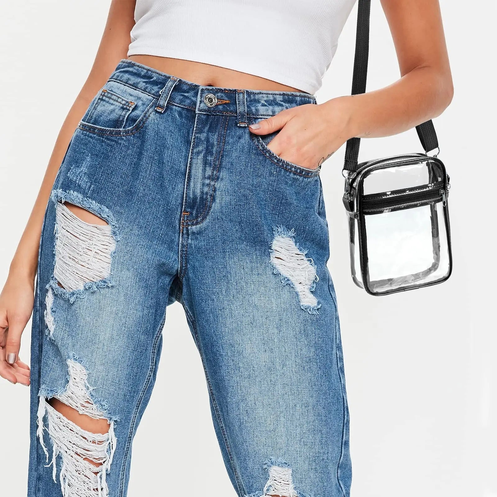 Stadium-Ready Clear Crossbody Purse