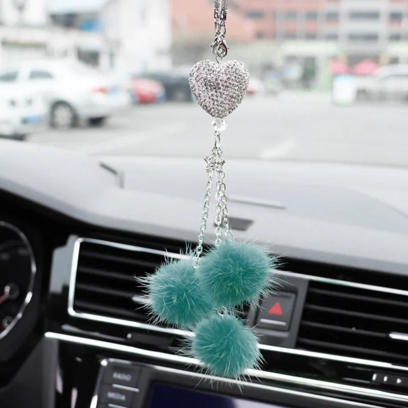 Crystal Charm Car Pendant