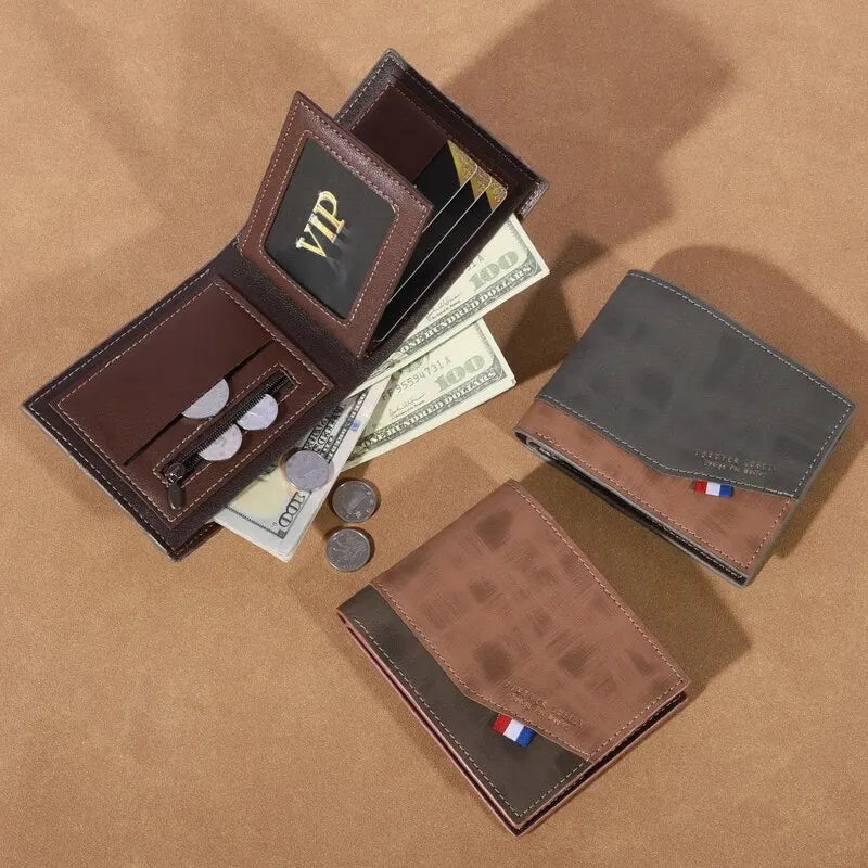 Vintage Multi-Slot Leather Wallet