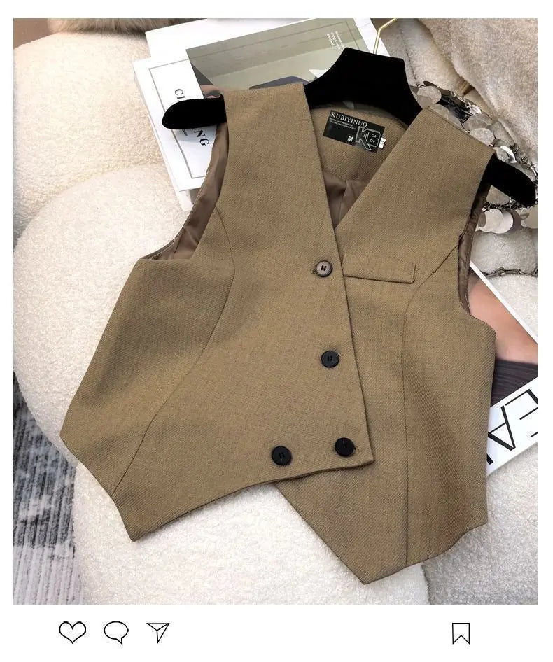 Elegant Wide-Leg Pants & Vest Set