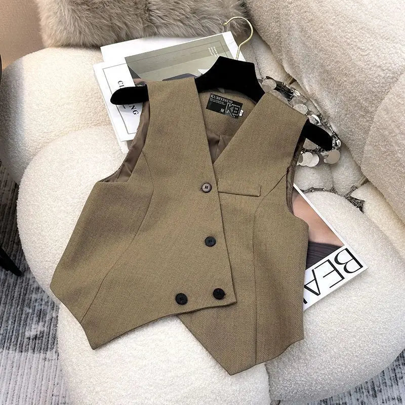 Elegant Wide-Leg Pants & Vest Set