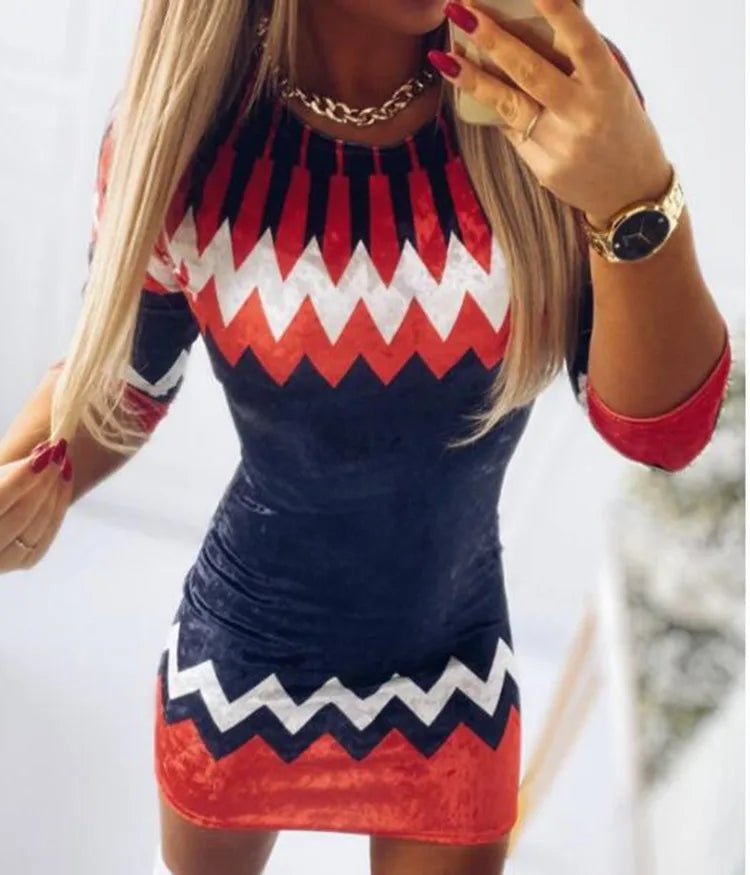Festive Plaid Mini Dress