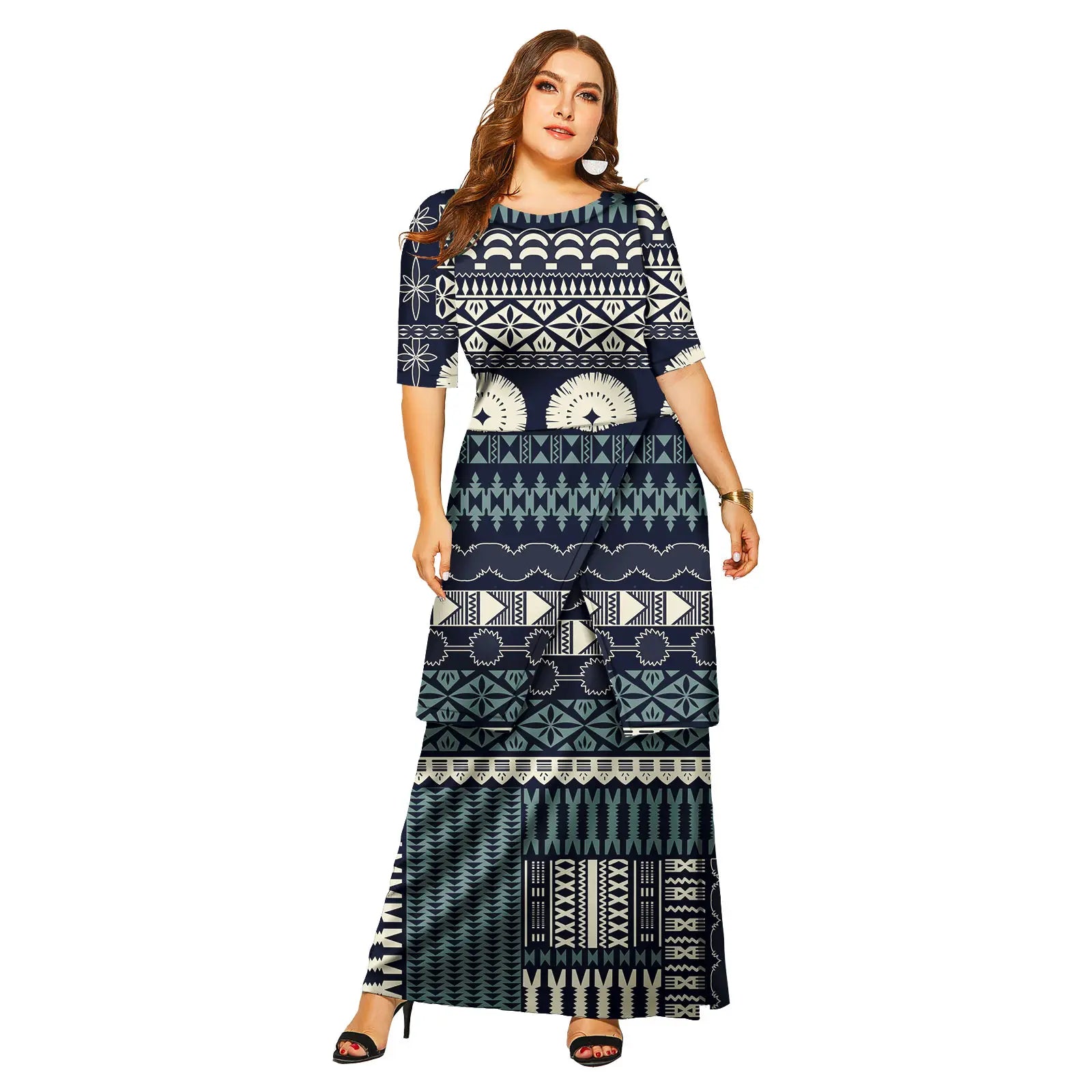 Island Grace Polynesian Maxi Set