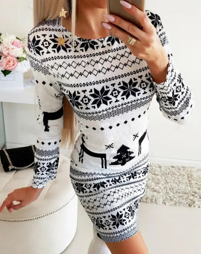 Festive Plaid Mini Dress