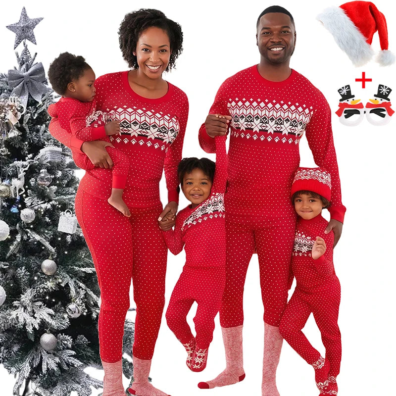 Festive Family Matching Christmas Pajamas Set