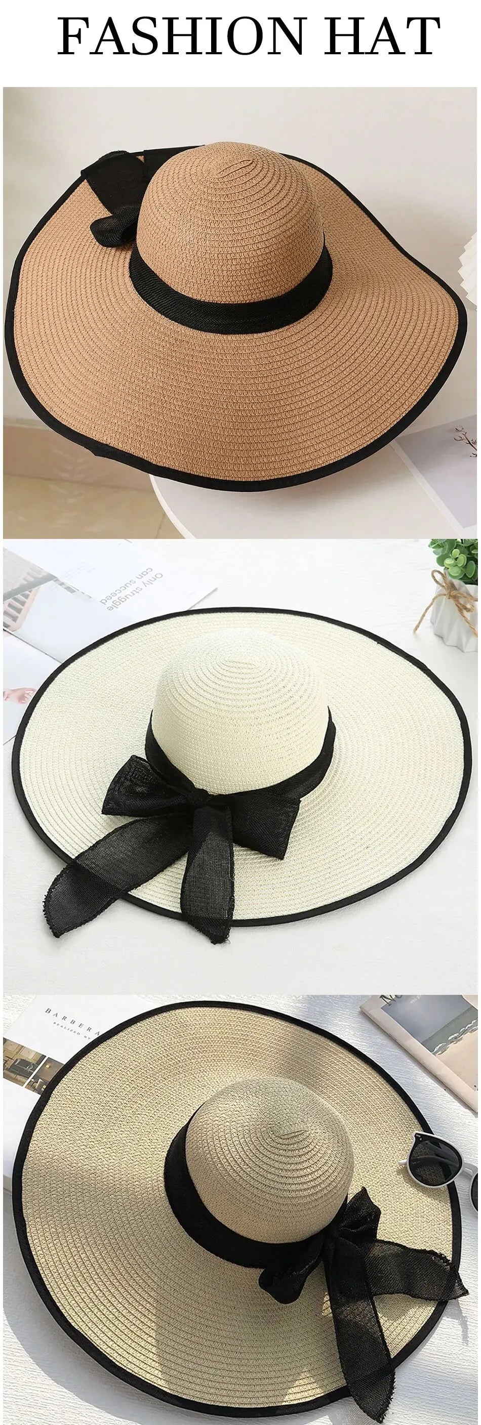 Seaside Elegance Wide Brim Hat