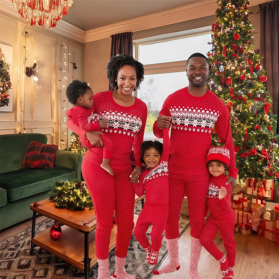 Festive Family Matching Christmas Pajamas Set