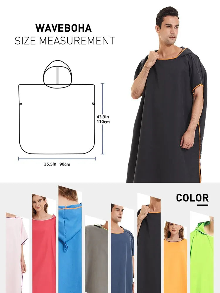 Quick-Dry Hooded Beach Poncho