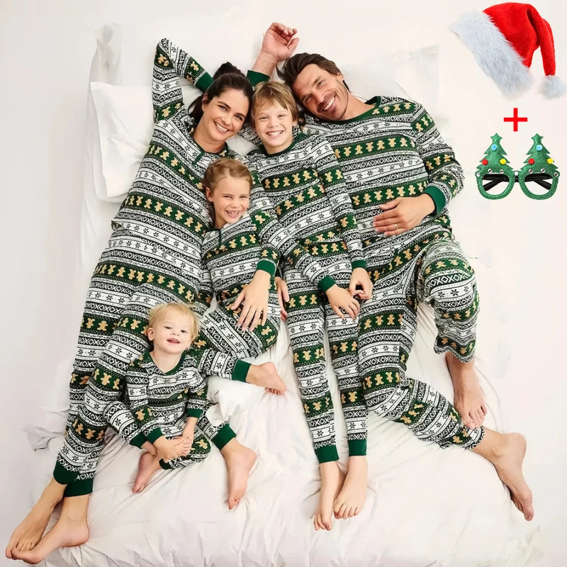 Gingerbread Family Christmas Pajama Set