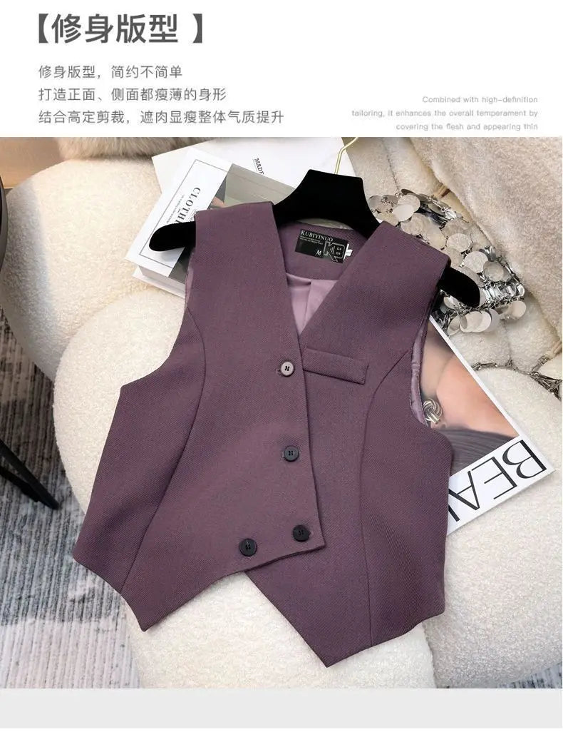 Elegant Wide-Leg Pants & Vest Set