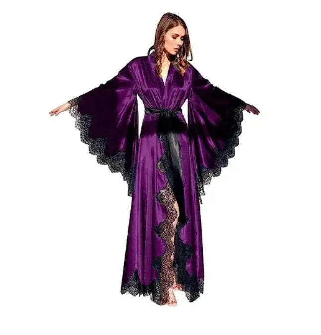 Silk Satin Kimono Robe