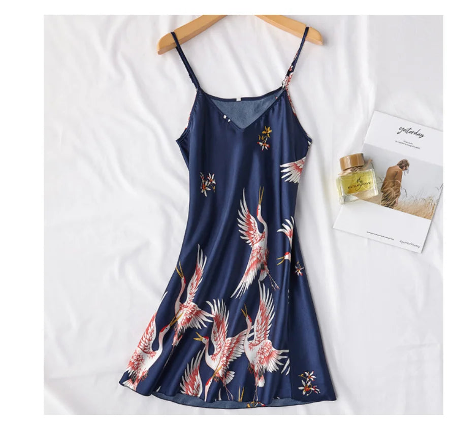 Silky 2PC V-Neck Nightwear Set