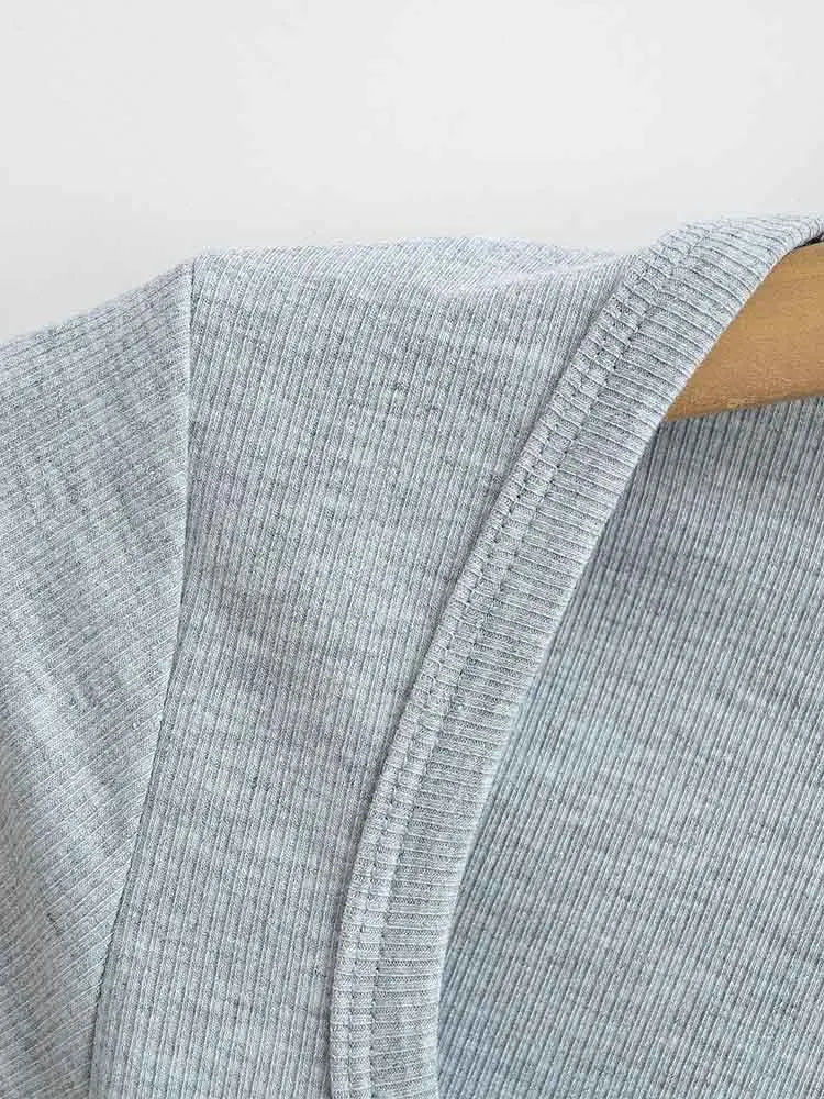 Elastic Square-Neck Crop Tee