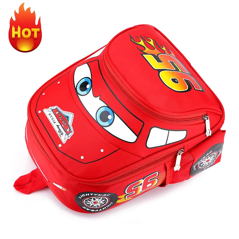 Kids' Waterproof Cartoon Car Backpack