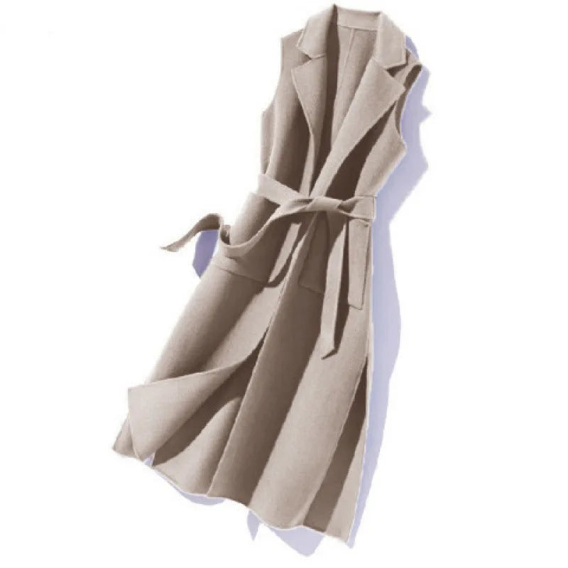 Korean Chic Sleeveless Polo Collar Vest