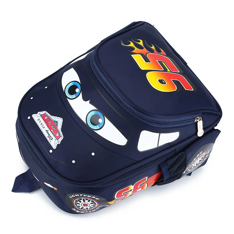 Kids' Waterproof Cartoon Car Backpack
