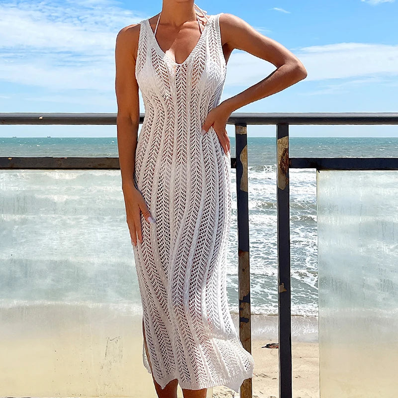 Breezy Hollow Knit Maxi Dress