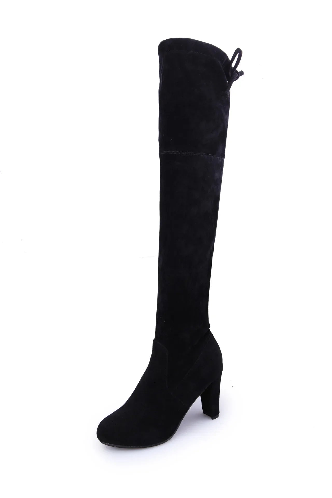 Slip-On Stretch High Heel Thigh Boots
