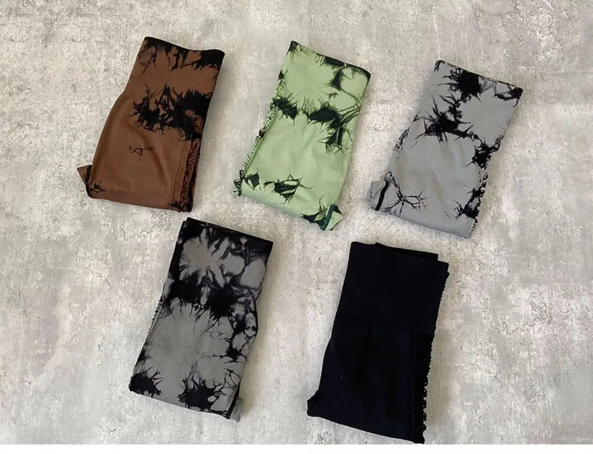 Gradient Hollow Knit Yoga Pants