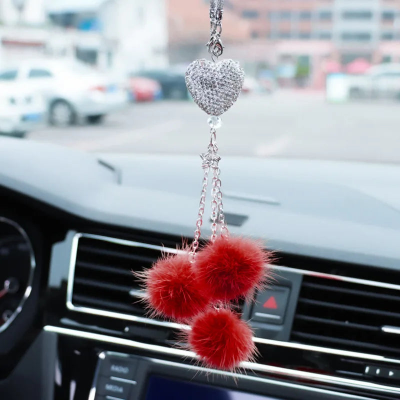 Crystal Charm Car Pendant