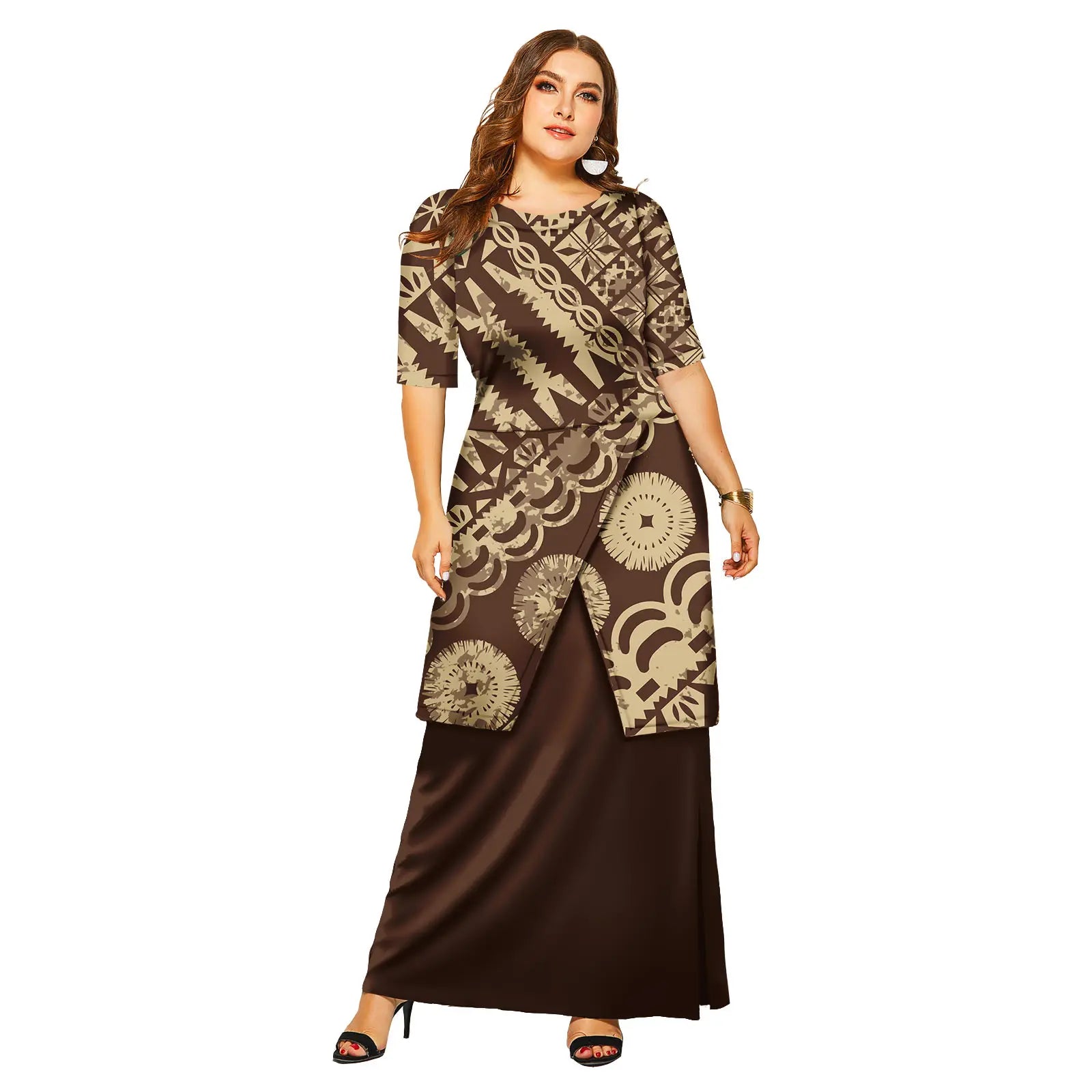 Island Grace Polynesian Maxi Set