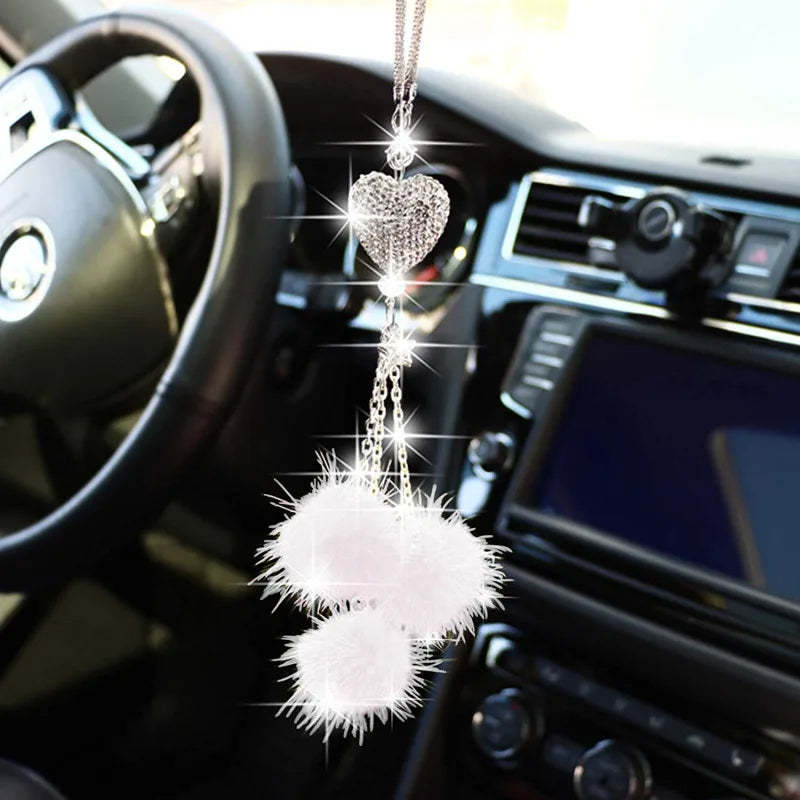 Crystal Charm Car Pendant