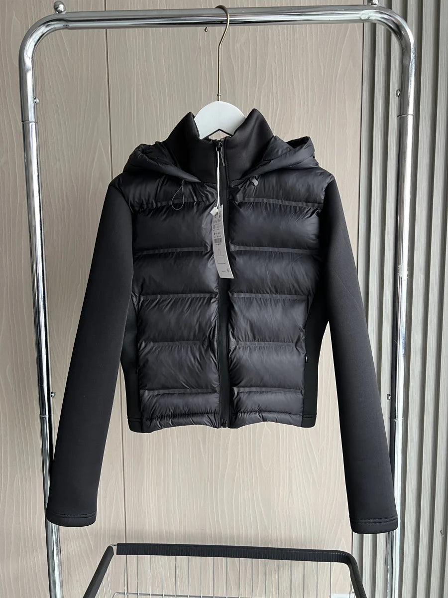 Lightweight Warm Down Jacket with Zippered Hood