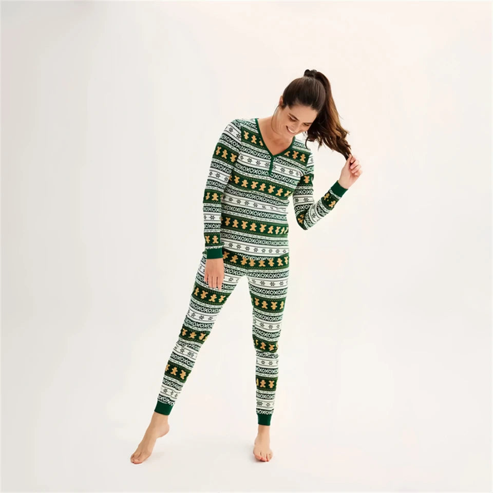 Gingerbread Family Christmas Pajama Set
