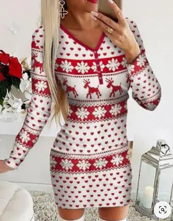 Festive Plaid Mini Dress