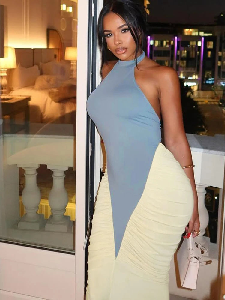 Halter Sheer Grace Maxi Dress