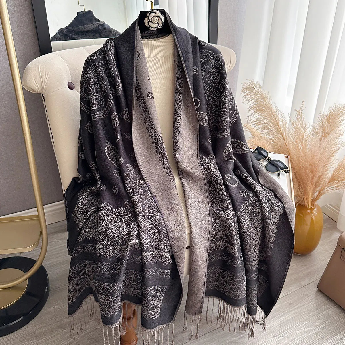 Bohemian Paisley Pashmina Scarf
