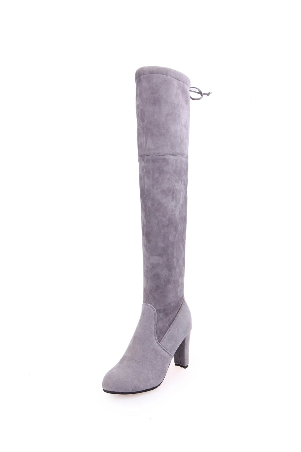 Slip-On Stretch High Heel Thigh Boots