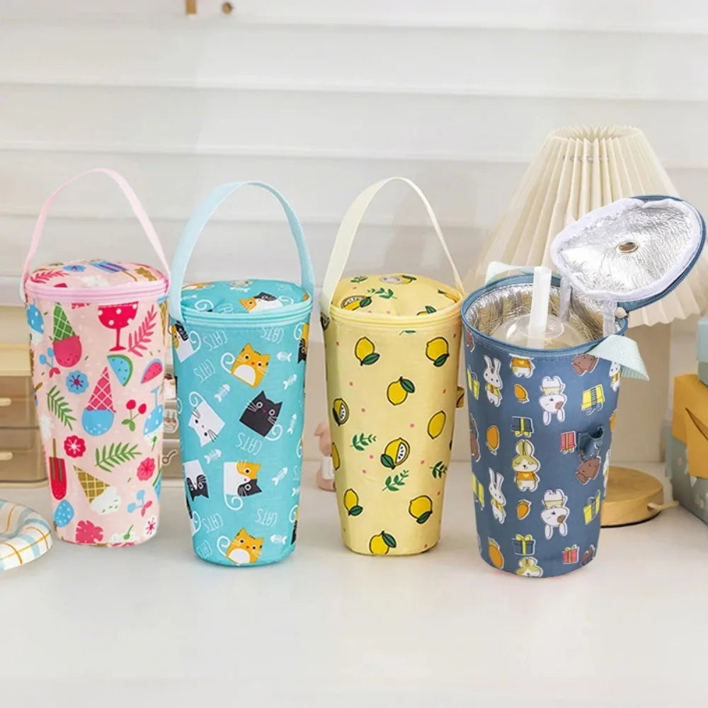 Insulated Canvas Milk Tea Tote