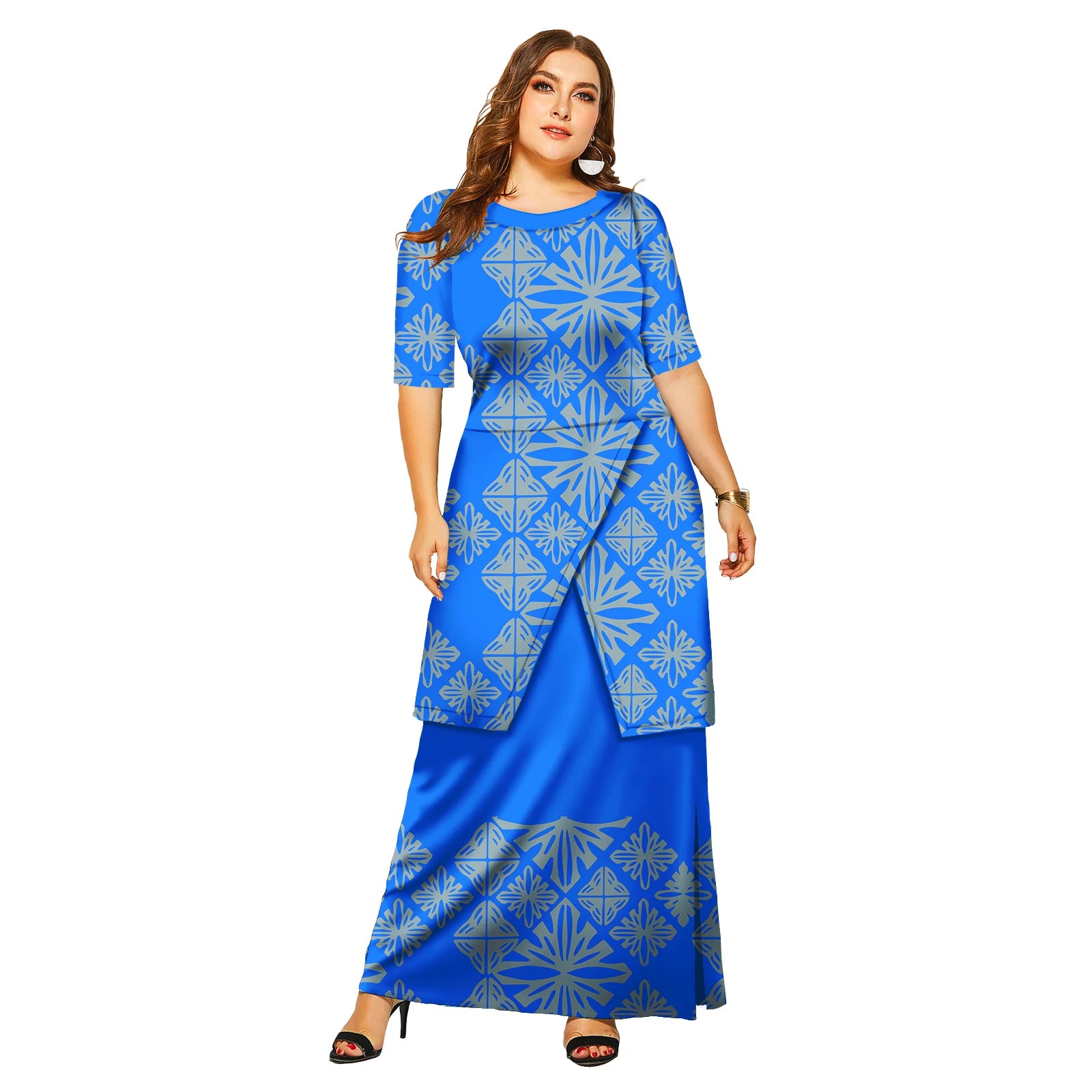 Island Grace Polynesian Maxi Set