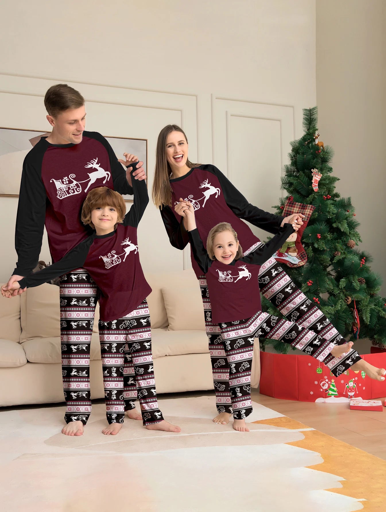 2025 Winter Family Reindeer Pajama Set