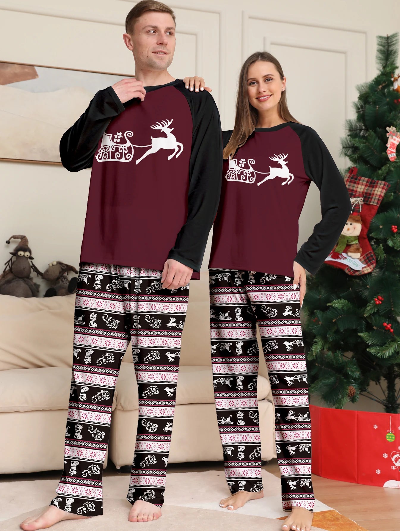 2025 Winter Family Reindeer Pajama Set