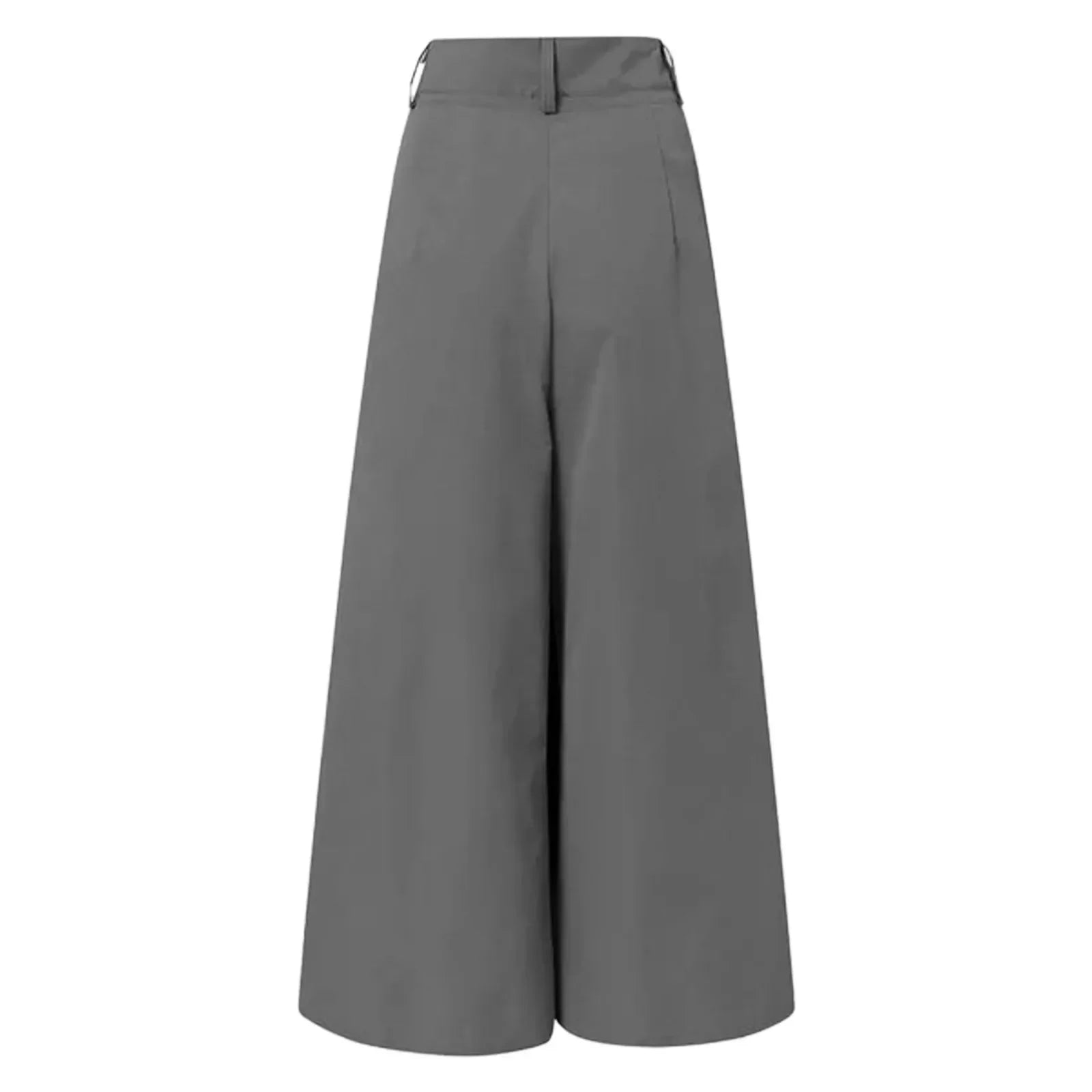 Cotton-Linen Flared Palazzo Trousers